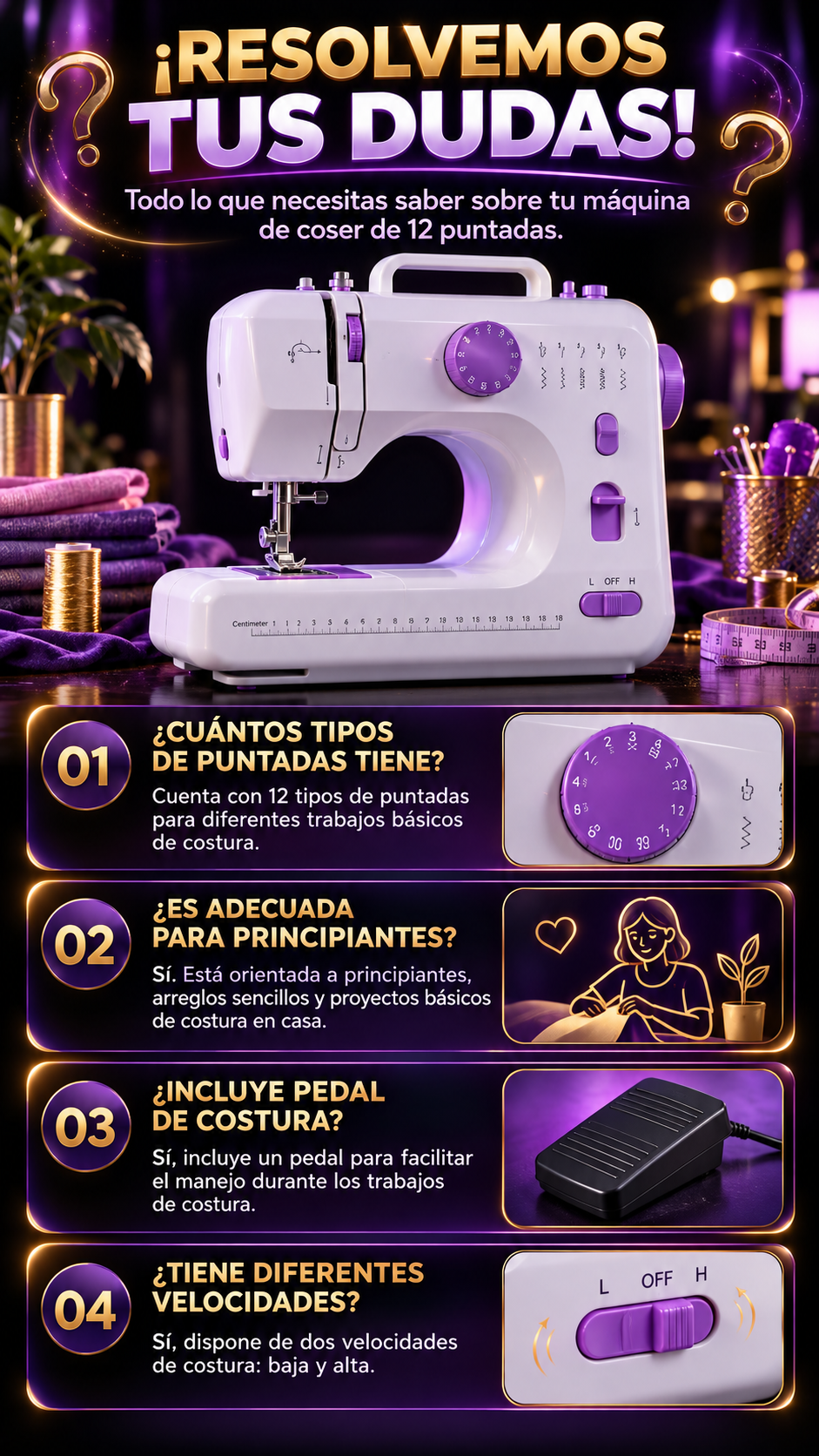 Preguntas frecuentes de la máquina de coser